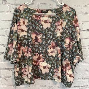 Topshop Floral Print Top